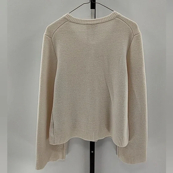 Quince Women Mongolian Cashmere Structured Cardigan Ivory Medium - Picture 11 of 12